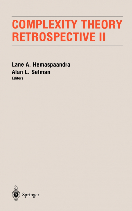 Complexity Theory Retrospective II