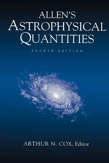 Allen S Astrophysical Quantities
