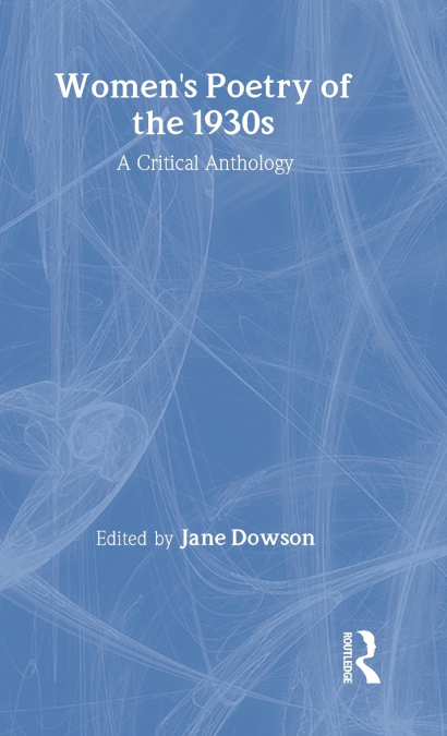 Women’s Poetry of the 1930s