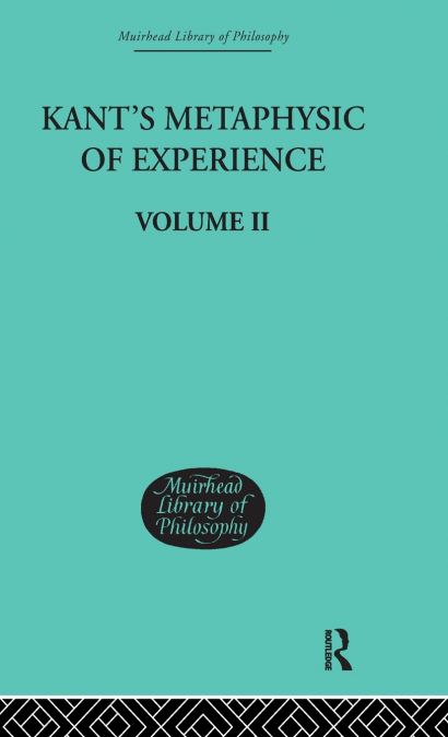 Kant’s Metaphysic of Experience