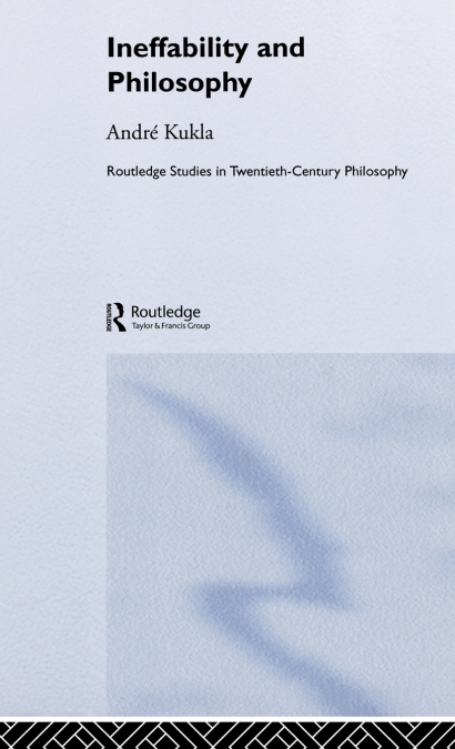 Ineffability and Philosophy