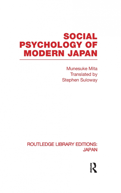 Social Psychology of Modern Japan