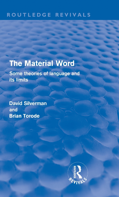 The Material Word (Routledge Revivals)
