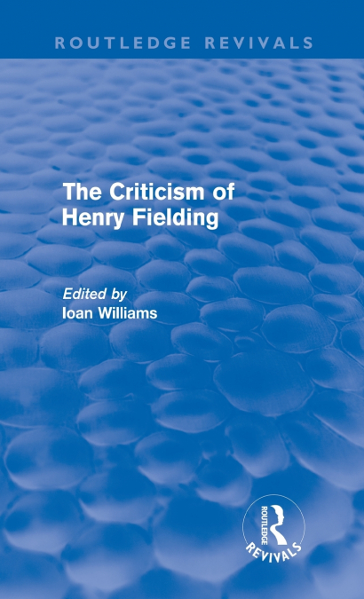 The Criticism of Henry Fielding