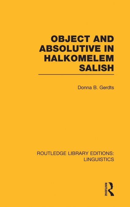 Object and Absolutive in Halkomelem Salish