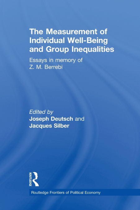 The Measurement of Individual Well-Being and Group Inequalities