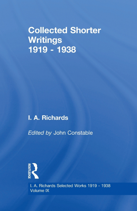 Collected Shorter Writings V9