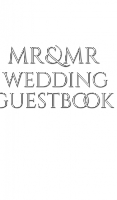 Mr and  Mr wedding Guest Book