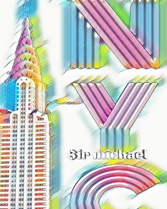 ICONIC Chrysler Building  Rainbow  Writing Drawing Journal. Sir Michael  artist limited edition