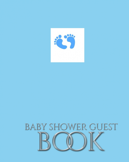 Baby Boy Foot Prints  Stylish   Shower Guest Book