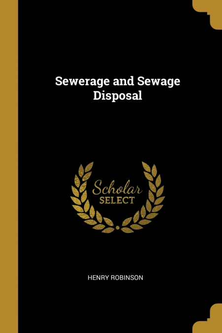 Sewerage and Sewage Disposal