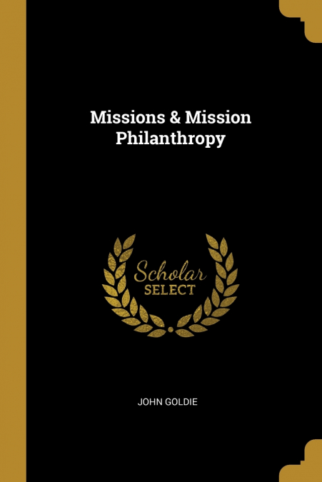 Missions & Mission Philanthropy