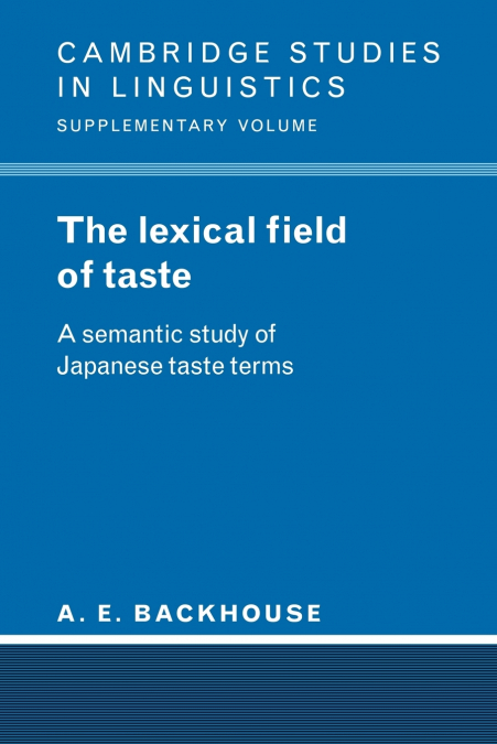 The Lexical Field of Taste