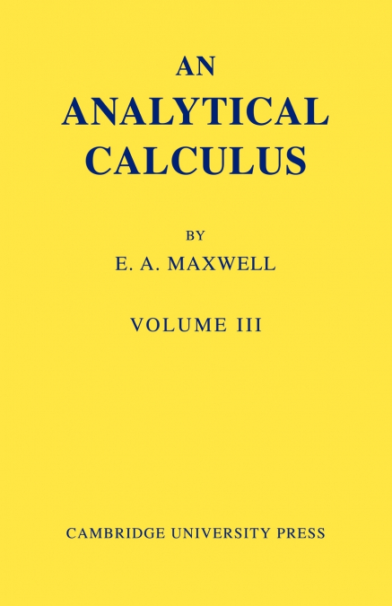 An Analytical Calculus