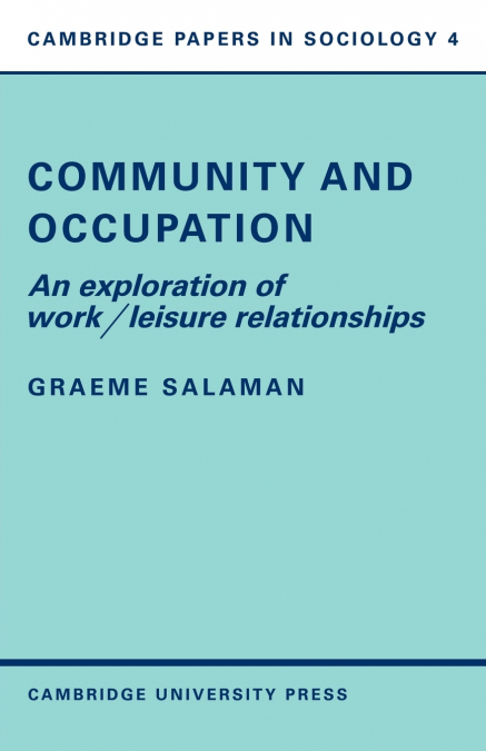 Community and Occupation