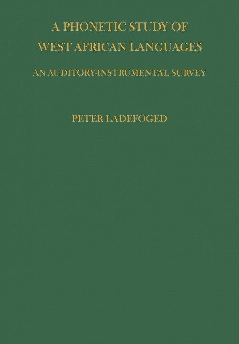 Phonetic Study of West African Languages