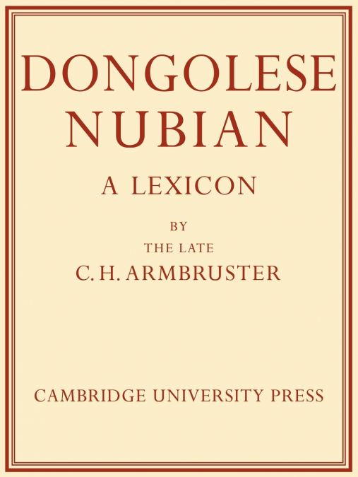 Dongolese Nubian