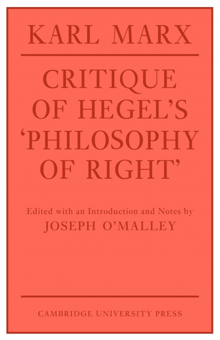 Critique of Hegel’s ’Philosophy of Right’
