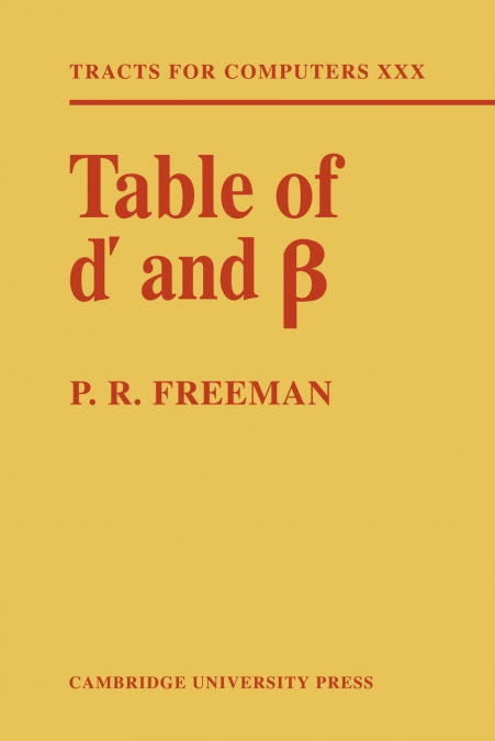Table of D’ and
