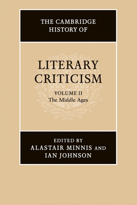 The Cambridge History of Literary Criticism