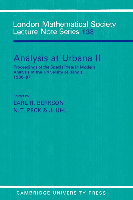 Analysis at Urbana Vol 2