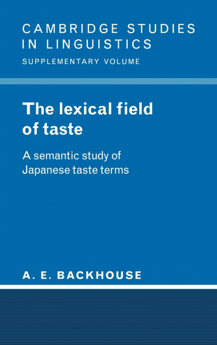 The Lexical Field of Taste