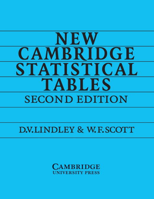 New Camb Statistical Tables 2ed