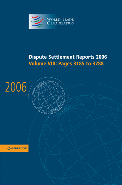 Dispute Settlement Reports 2006