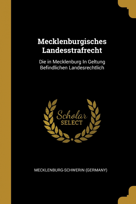 Mecklenburgisches Landesstrafrecht