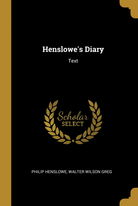 Henslowe’s Diary