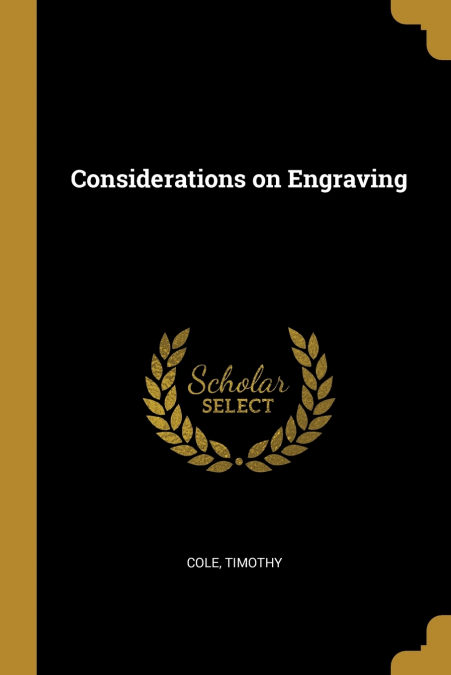 Considerations on Engraving
