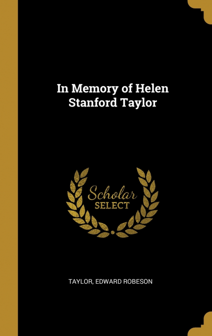 In Memory of Helen Stanford Taylor