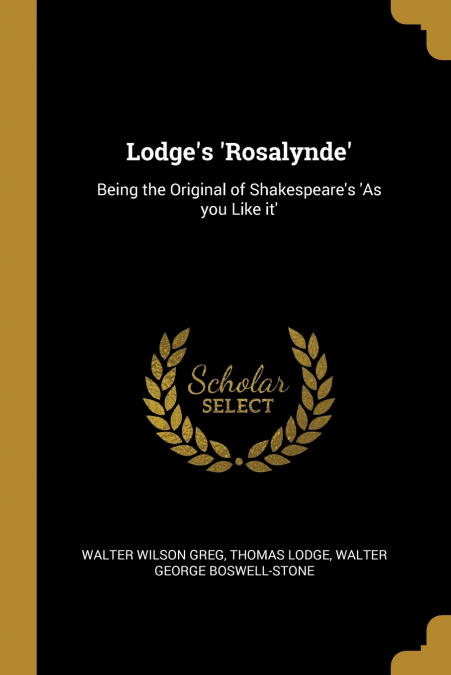 Lodge’s ’Rosalynde’