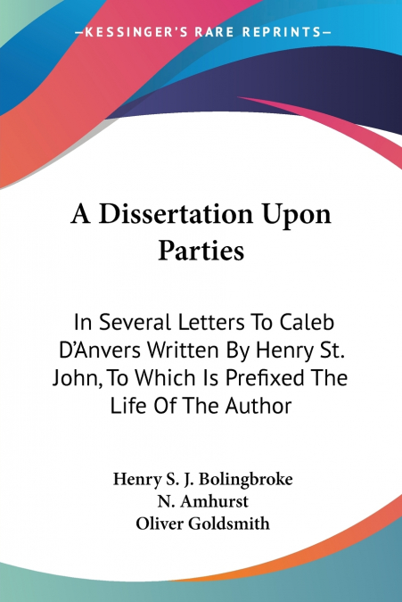 A Dissertation Upon Parties