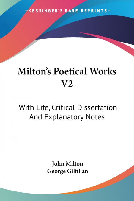 Milton’s Poetical Works V2
