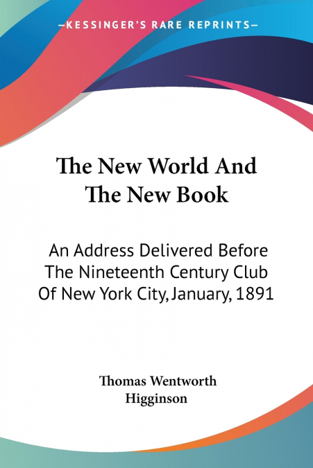 The New World And The New Book
