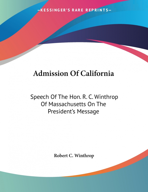 Admission Of California