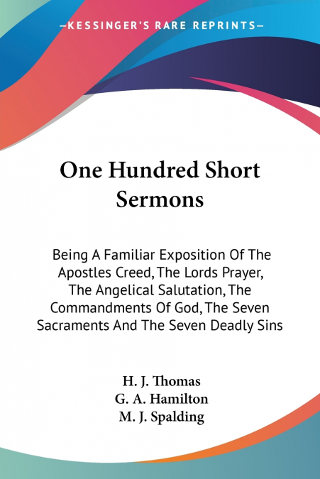 One Hundred Short Sermons