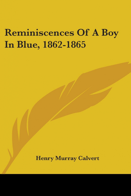Reminiscences Of A Boy In Blue, 1862-1865