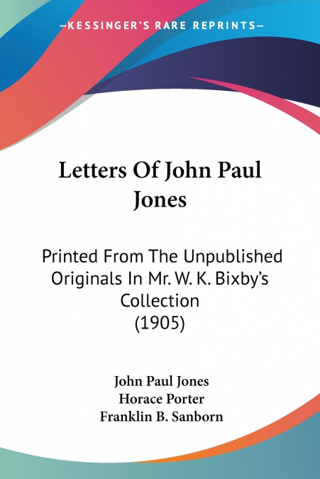Letters Of John Paul Jones