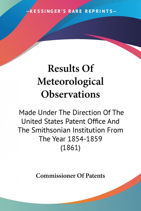Results Of Meteorological Observations