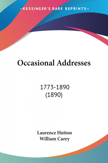 Occasional Addresses