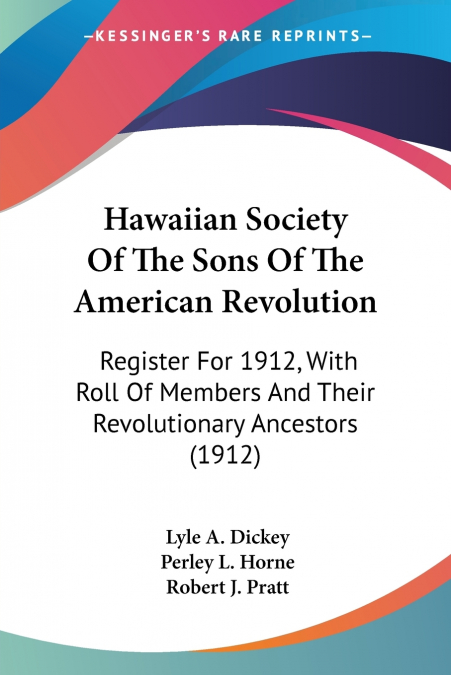 Hawaiian Society Of The Sons Of The American Revolution