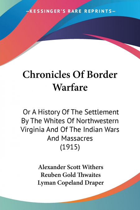 Chronicles Of Border Warfare