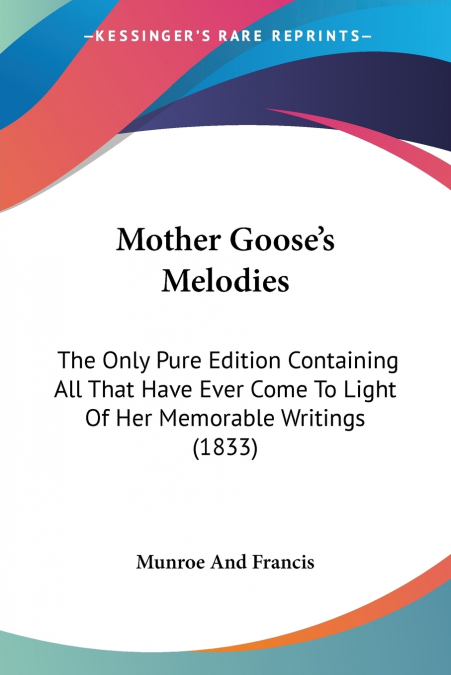 Mother Goose’s Melodies