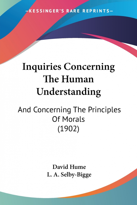 Inquiries Concerning The Human Understanding