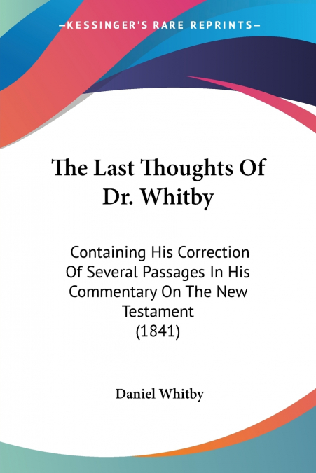 The Last Thoughts Of Dr. Whitby