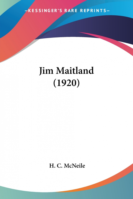 Jim Maitland (1920)