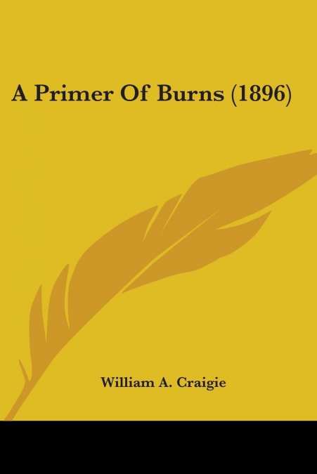 A Primer Of Burns (1896)