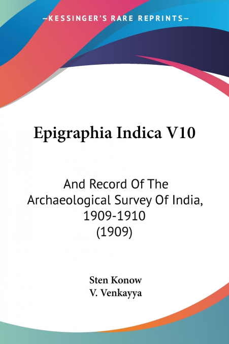 Epigraphia Indica V10